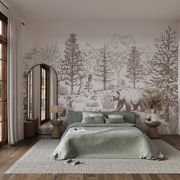 Fototapety Medveď na prechádzke v lese