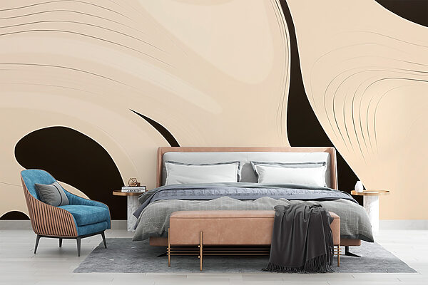 Fototapety Čiernobiely vírivý vzor