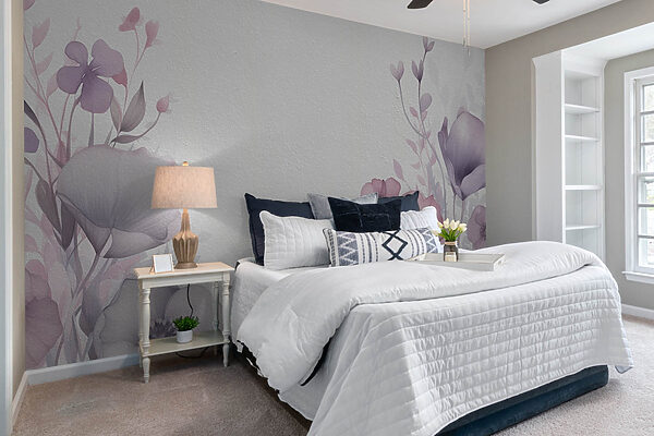 Fototapety Fototapety Maľba kvetov na bielom povrchu (Katalógové číslo: w08945)