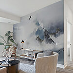Fototapety Vlk stojaci v snehu