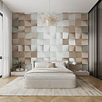 Fototapety Textúrovaný béžovo-biely vzor