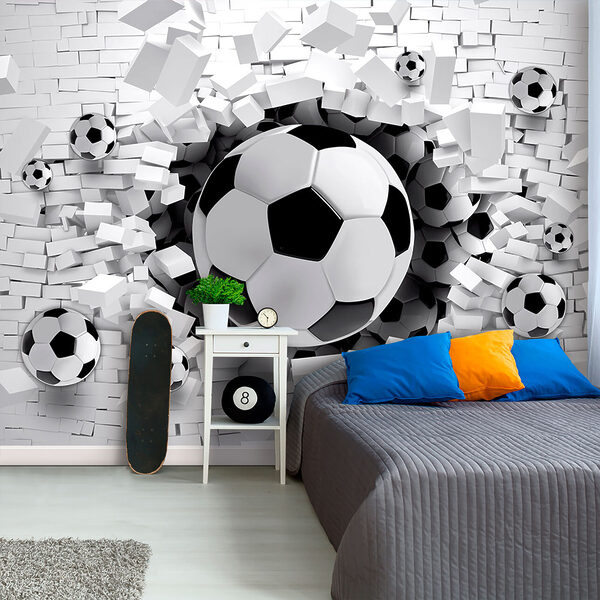 Fototapety Čiernobiela futbalová lopta