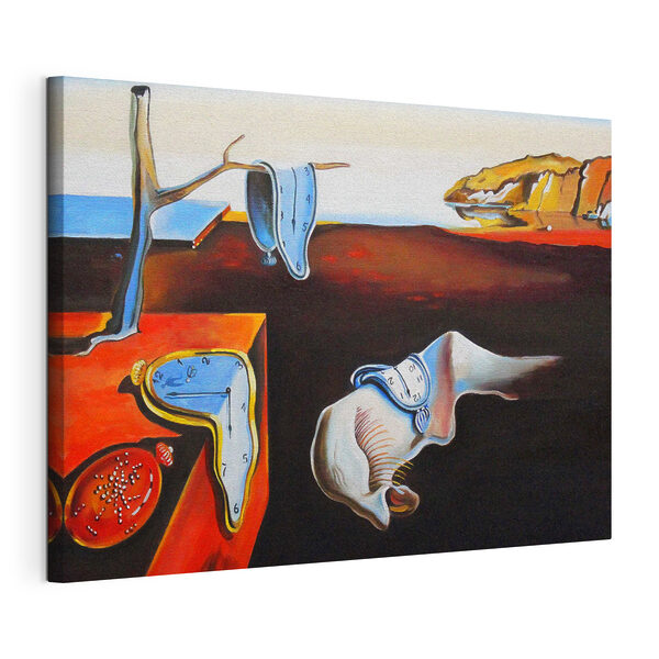 Tajúce hodiny v surrealistickej krajine Obraz Tajúce hodiny v surrealistickej krajine