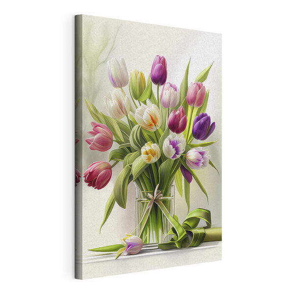 Obraz Živá kytica farebných tulipánov (Katalógové číslo: s31219) Obraz Obraz Živá kytica farebných tulipánov (Katalógové číslo: s31219)