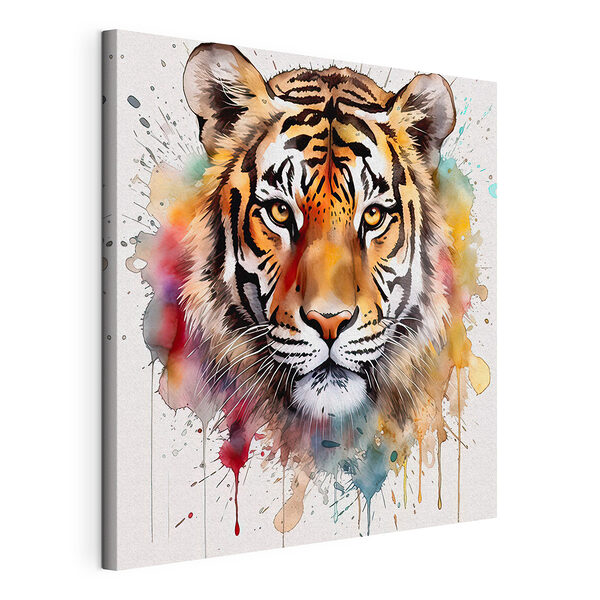 Obraz Tiger s farebnými škvrnami