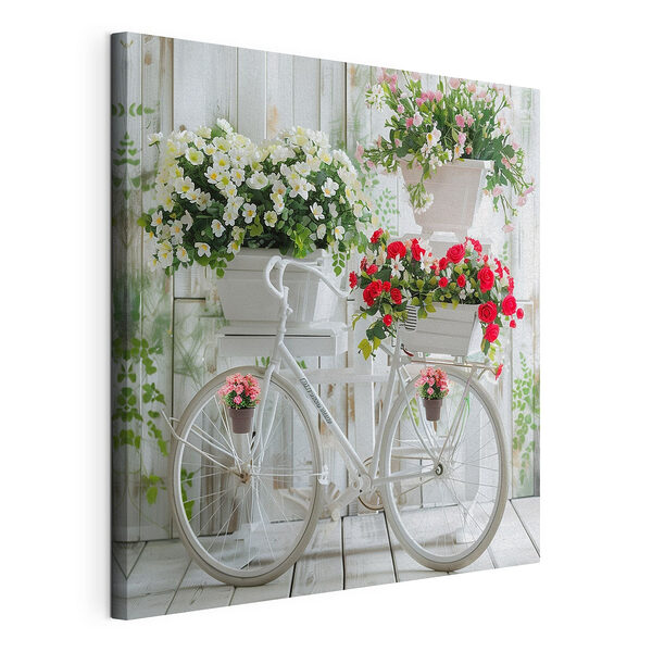 Obraz Bicykel s kvetinami v košíkoch