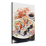 Obraz Tanier so sushi a omáčkou
