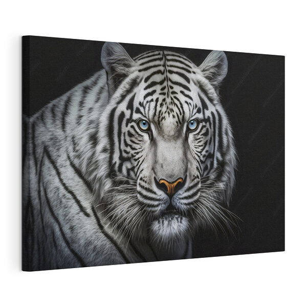 Obraz Biely tiger s modrými očami