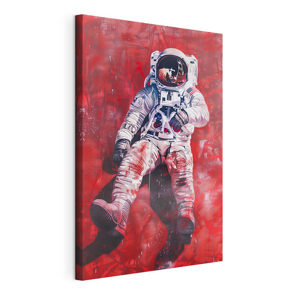 Obraz Astronaut vznášajúci sa v žiarivom vesmíre