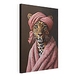 Obraz Leopard v ružovom turbanu a rúchu