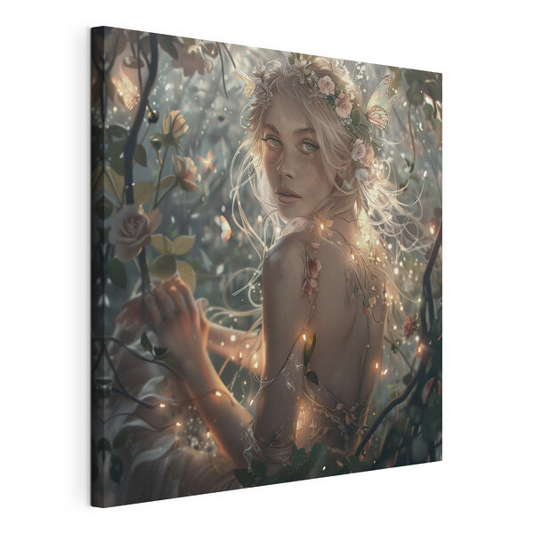 Obraz Očarujúca víla v žiarivom lese