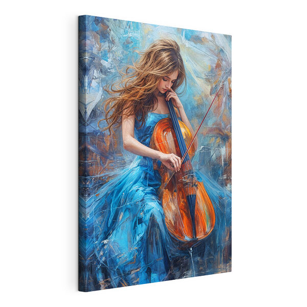 Žena hrajúca na violončele Obraz Žena hrajúca na violončele