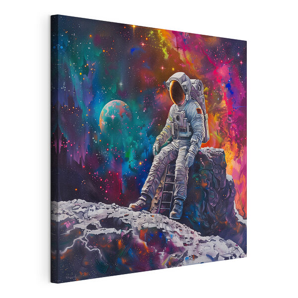 Obraz Obraz Astronaut hľadí do farebného vesmíru (Katalógové číslo: s39076)