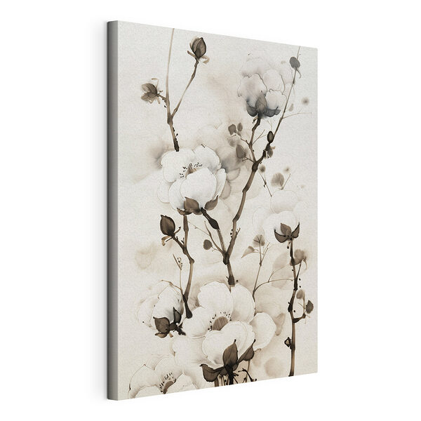 Obraz Elegantná čiernobiela botanická ilustrácia