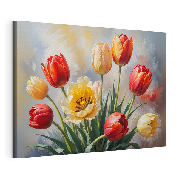 Skupina tulipánov vo váze Obraz Skupina tulipánov vo váze