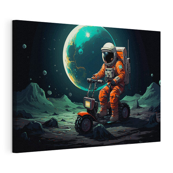 Obraz Obraz Astronaut na kolobežke na Mesiaci (Katalógové číslo: s40837)