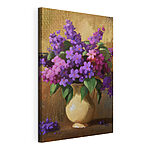 Obraz Obraz s fialovými kvetmi vo váze