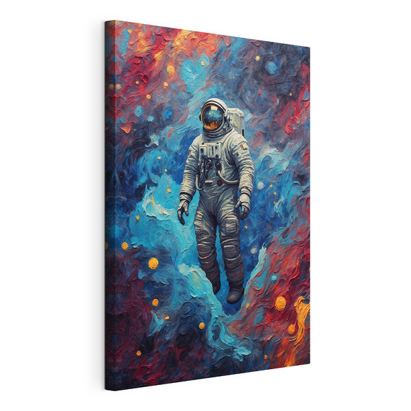 Obraz Obraz Astronaut vo vesmíre na farebnom pozadí (Katalógové číslo: s42265)