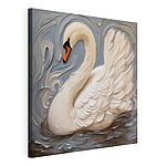 Obraz Biela labuť s čiernym zobákom