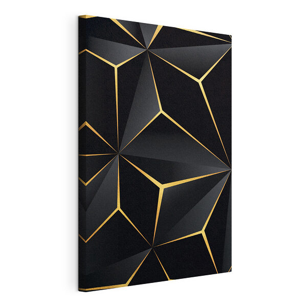 Obraz Moderný čierny a metalický geometrický dizajn