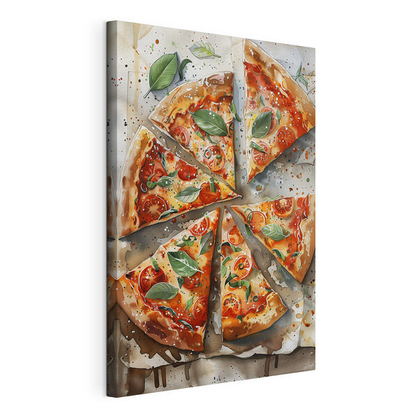 Pizza s paradajkami a bazalkou Obraz Pizza s paradajkami a bazalkou