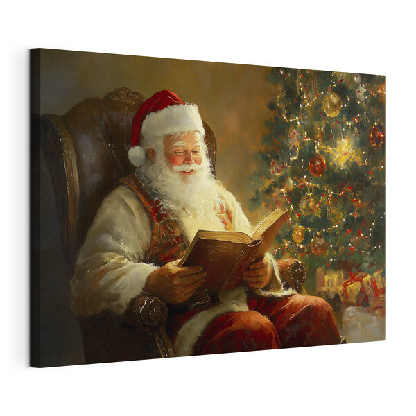 Obraz Obraz, na ktorom je Santa, ako číta knihu