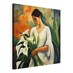 Obraz Obraz ženy s kvetinami v rukách