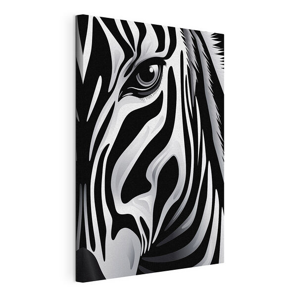 Obraz Zebra v nápadnej čierno-bielej farbe