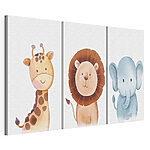 Modular canvas print Lev s modrým balónikom