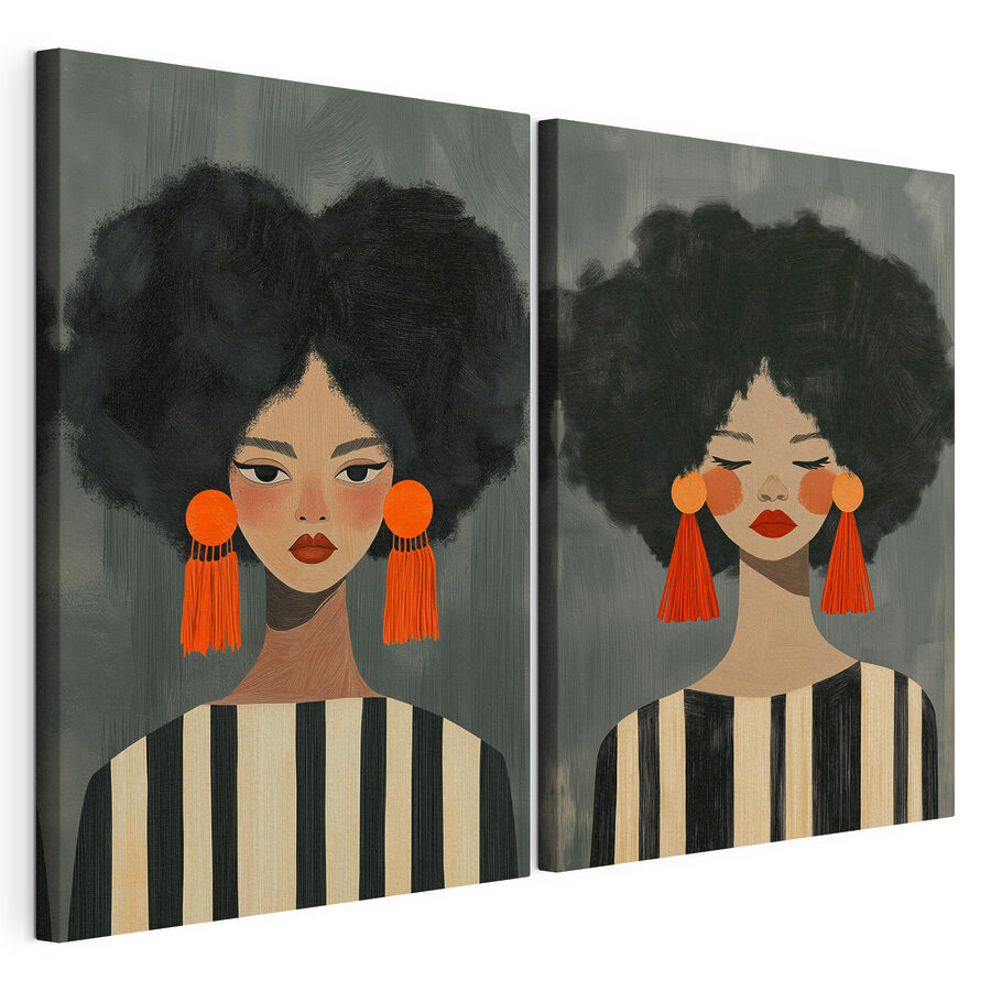 Viacdielny obraz Afro s charakterom (Katalógové číslo: m30882) Viacdielny obraz Afro s charakterom (Katalógové číslo: m30882)